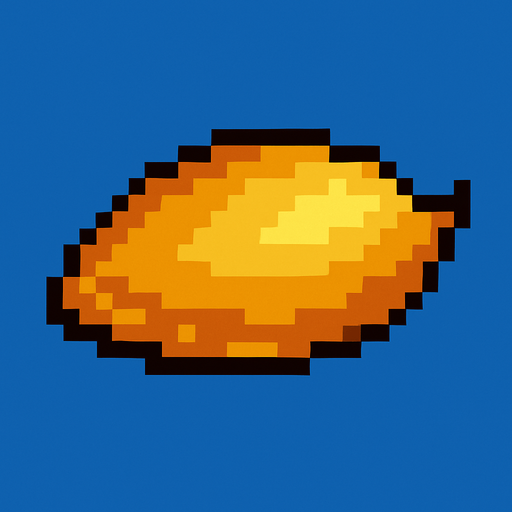 Mango seed 8bit.
In-Game asset.  2d.  High contrast.  No shadows