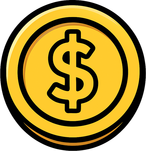 coin.
In-Game asset.  2d.  High contrast.  No shadows