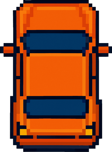 pixel art car top view
In-Game asset.  2d.  High contrast.  No shadows