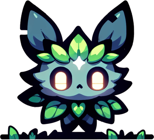 forest spirit, low resolution, indie like game,  looking like minecraft allay. one small creature 

Single Game Texture. In-Game asset. 2d. Blank background. High contrast. No shadows.