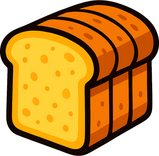 bread 2d.
In-Game asset.  2d.  High contrast.  No shadows