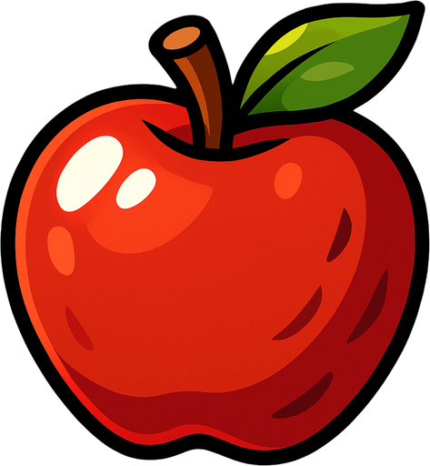 apple.
In-Game asset.  2d.  High contrast.  No shadows