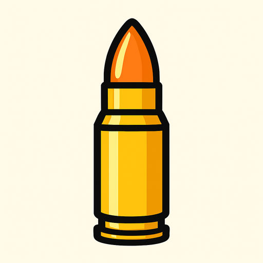 Bullet.
In-Game asset.  2d.  High contrast.  No shadows