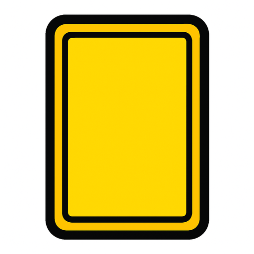 yellow card.
In-Game asset.  2d.  High contrast.  No shadows