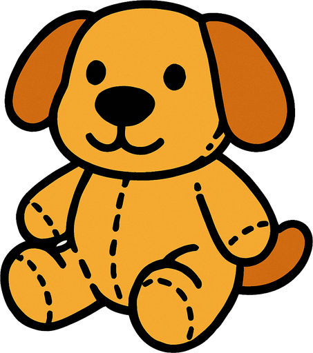 dogPlushie.
In-Game asset.  2d.  High contrast.  No shadows