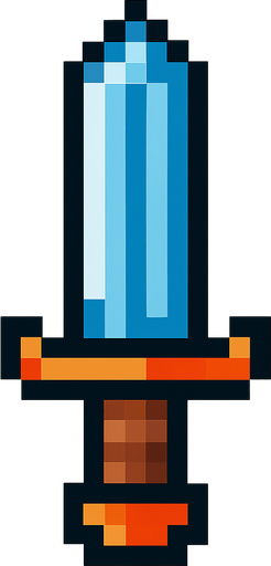 Espada pixel.
In-Game asset.  2d.  High contrast.  No shadows