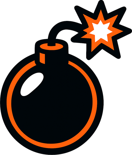 mine like bomb.
In-Game asset.  2d.  High contrast.  No shadows