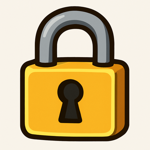 Lock.
In-Game asset.  2d.  High contrast.  No shadows