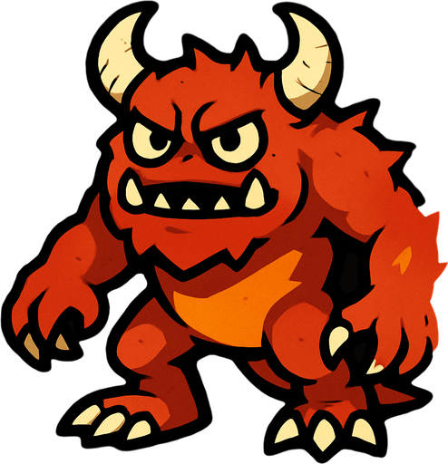 Monster.
In-Game asset.  2d.  High contrast.  No shadows