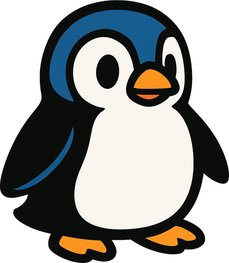 Penguin.
In-Game asset.  2d.  High contrast.  No shadows