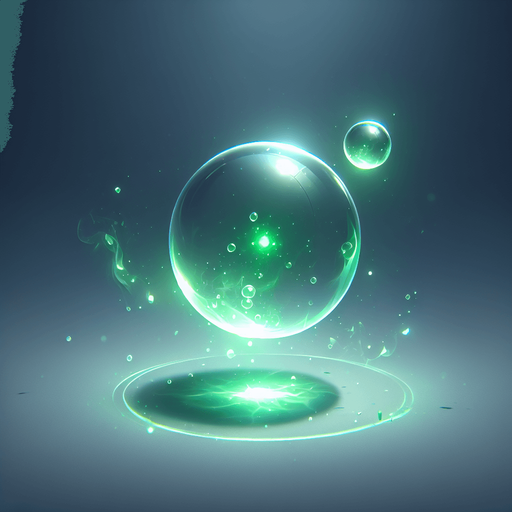 Subtle orb of green light, floating, realistic, glowing ghost orb 
Single Game Texture. In-Game asset. 2d. Blank background. High contrast. No shadows.