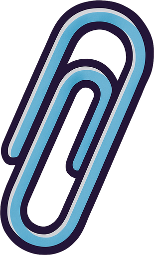 Paperclip.
In-Game asset.  2d.  High contrast.  No shadows