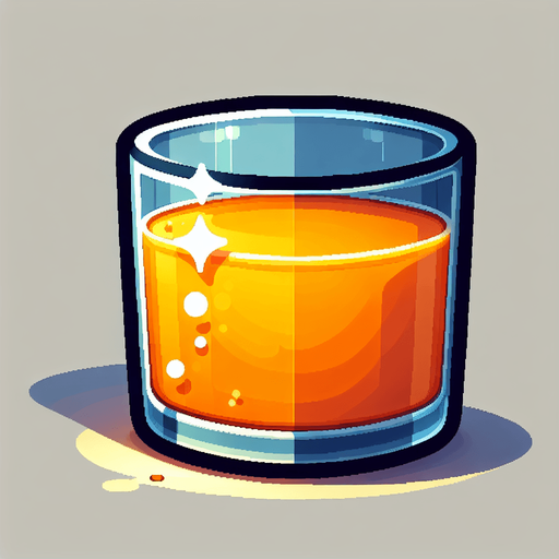 A nice glass of orange juice.
Single Game Texture. In-Game asset. 2d. Blank background. High contrast. No shadows.