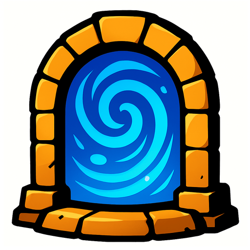 portal.
In-Game asset.  2d.  High contrast.  No shadows