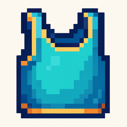 peto de pixeles.
In-Game asset.  2d.  High contrast.  No shadows