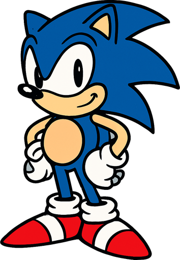 SONIC.
In-Game asset.  2d.  High contrast.  No shadows