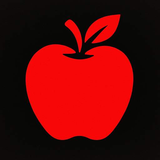 kırmızı elma logosu.
In-Game asset.  2d.  High contrast.  No shadows