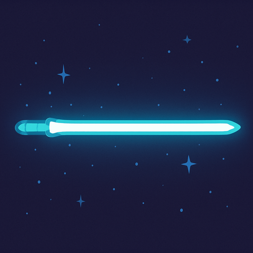 a line that is set to the theme of this game that looks like  lightsabre.
In-Game asset.  2d.  High contrast.  No shadows