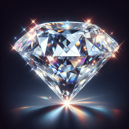 A shimmering diamond sparkles brilliantly,.