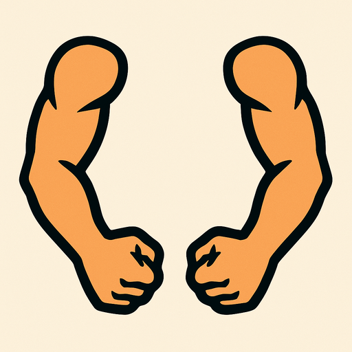 İnsan kolları.
In-Game asset.  2d.  High contrast.  No shadows