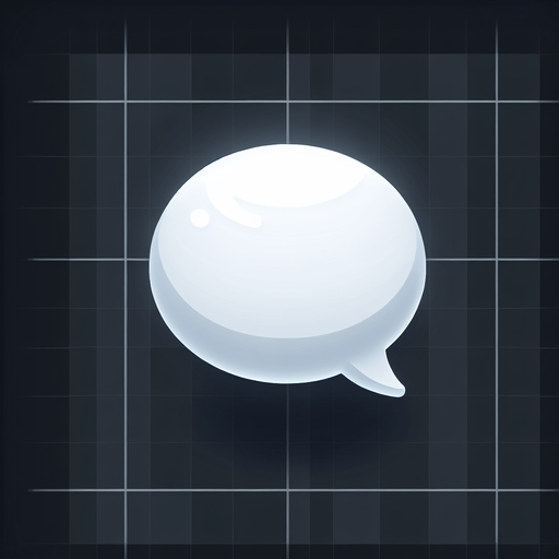 A simple, elegant white speech bubble..
Single Game Texture. In-Game asset. 2d. Blank background. High contrast. No shadows.