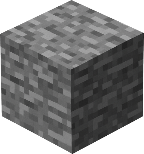 minecraft taş blok.
In-Game asset.  High contrast.  No shadows