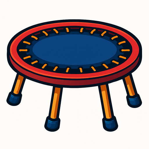 trampoline, 3d, yazısız.
In-Game asset.  2d.  High contrast.  No shadows