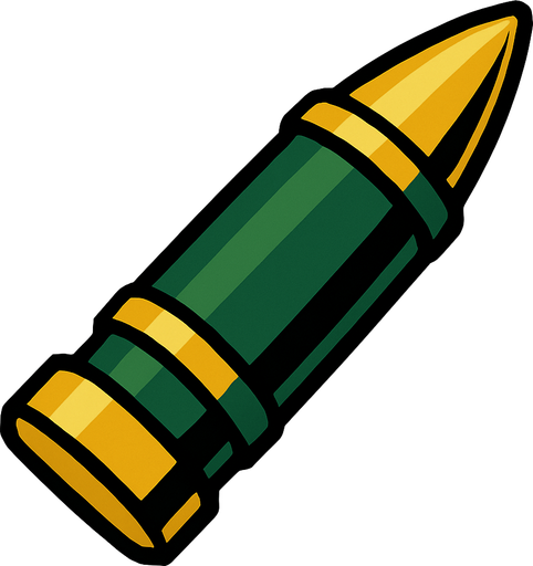 tank mermisi.
In-Game asset.  2d.  High contrast.  No shadows