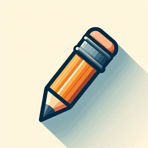 Pencil.
Single Game Texture.  In-Game asset.  2d.  Blank background.  High contrast.  No shadows