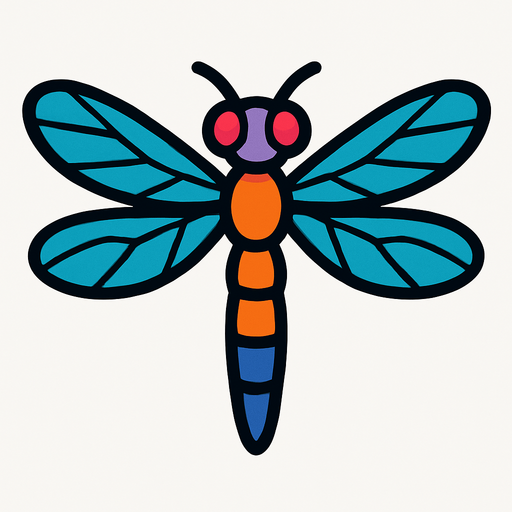 Libellule.
In-Game asset.  2d.  High contrast.  No shadows