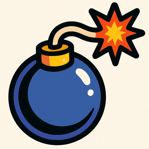 bomba.
In-Game asset.  2d.  High contrast.  No shadows