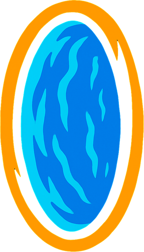Video game 2D Portal image.
In-Game asset.  2d.  High contrast.  No shadows