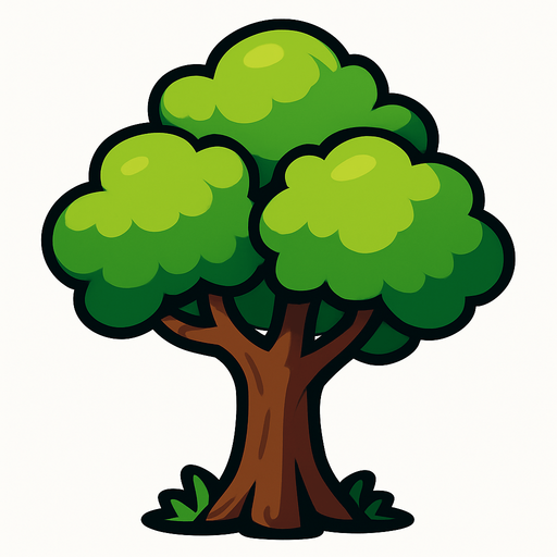 TREE.
In-Game asset.  2d.  High contrast.  No shadows
