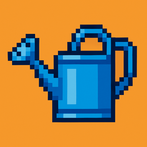 regadera de pixeles.
In-Game asset.  2d.  High contrast.  No shadows