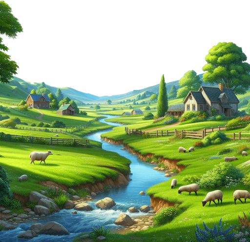 country side landscape.
video game style