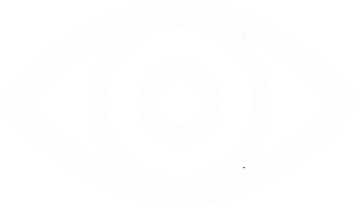 white eye open minimalist icon.
In-Game asset.  2d.  High contrast.  No shadows