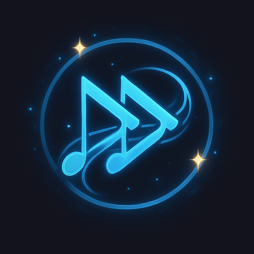 Design an icon for an Auto Start Wave toggle in a fantasy tower defense game set in a haunted concert hall. The icon should represent automatic wave progression using a musical or magical theme.

Main element: a stylized fast-forward symbol (⏩) or two angled arrows, designed from musical elements like overlapping notes, metronome arms, or flowing sheet music.

Optional overlay: a glowing circle, enchanted loop, or small play symbol to suggest automation.
Use glowing magical accents (blue, gold, or purple) and keep the shape elegant, readable, and consistent with the orchestral UI.

Icon must be square (256×256 px), readable at small sizes, and include no text.
Provide two visual states:

Enabled: glowing softly with animated sparkles or highlights.

Disabled: desaturated or dimmed, with no glow.

Style: clean fantasy UI, matching a mystical and musical battlefield interface..
In-Game asset.  2d.  High contrast.  No shadows