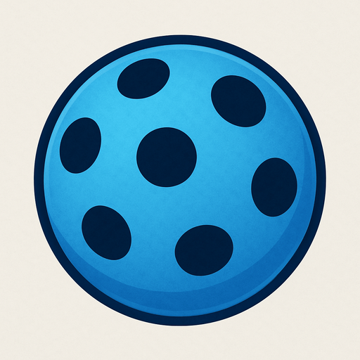 Blue ball with black dots.
In-Game asset.  2d.  No shadows