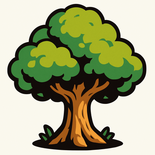 TREE.
In-Game asset.  2d.  High contrast.  No shadows