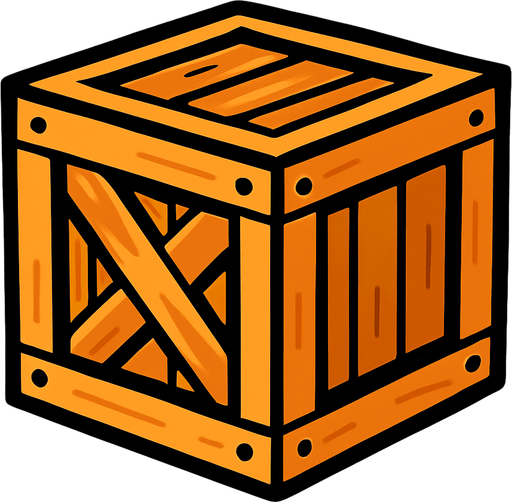 Box.
In-Game asset.  2d.  High contrast.  No shadows