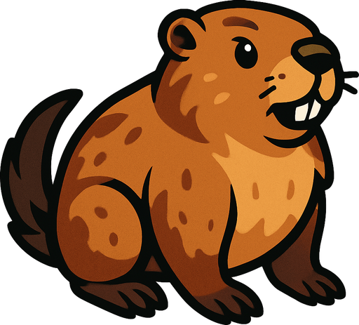 Marmot.
In-Game asset.  2d.  High contrast.  No shadows