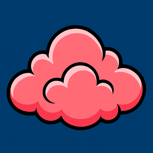 cloud pink.
In-Game asset.  2d.  High contrast.  No shadows