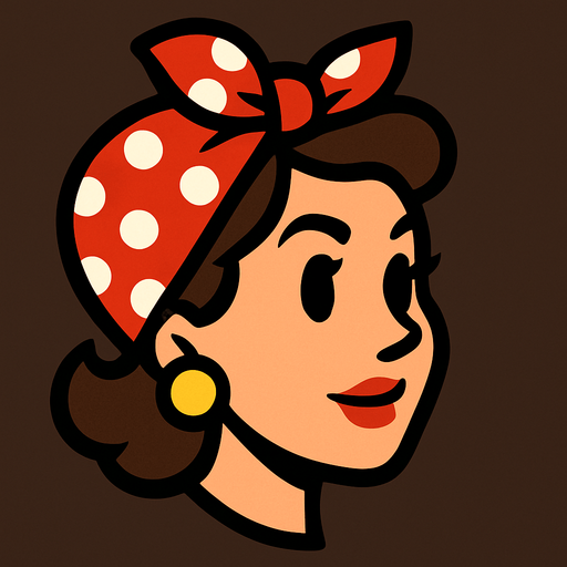 Housewife Head.
In-Game asset.  2d.  High contrast.  No shadows
