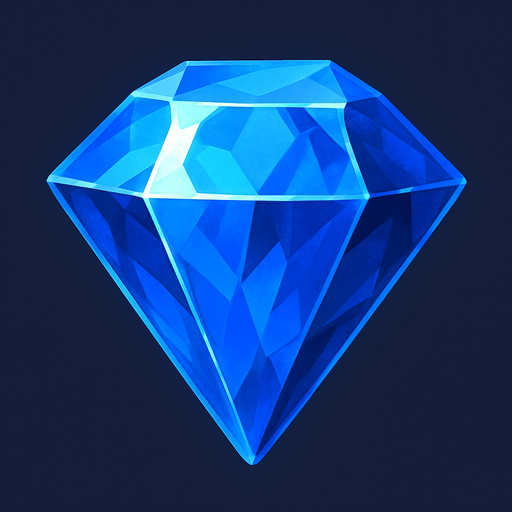 blue gem realistic.
In-Game asset.  2d.  High contrast.  No shadows