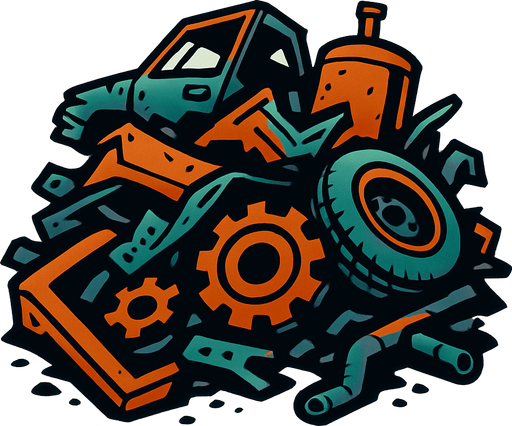 CHATARRA.
In-Game asset.  2d.  High contrast.  No shadows