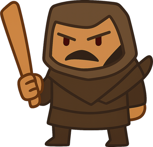 sopalı düşman adam
. No background. Transparent background. Blank background. No shadows. 2d. In-Game asset. flat