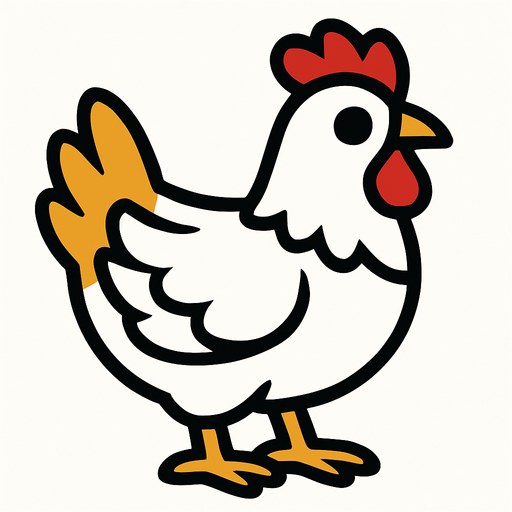 Tavuk.
In-Game asset.  2d.  High contrast.  No shadows