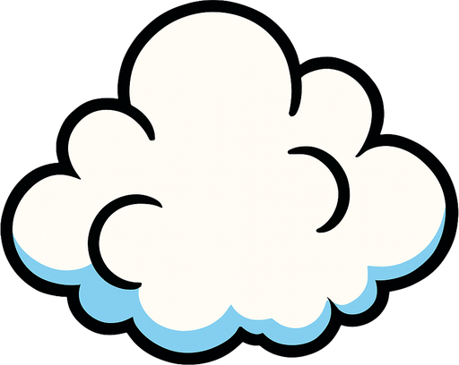 nubes animada.
In-Game asset.  2d.  High contrast.  No shadows