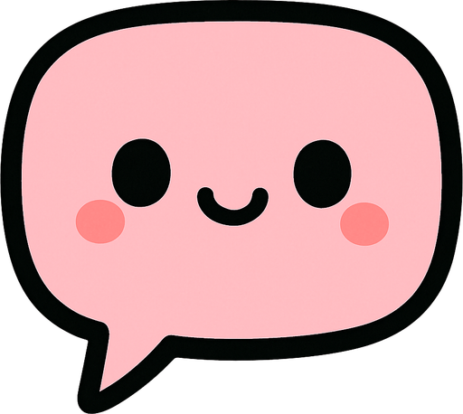 Generate a cute speech bubble.
In-Game asset.  2d.  High contrast.  No shadows