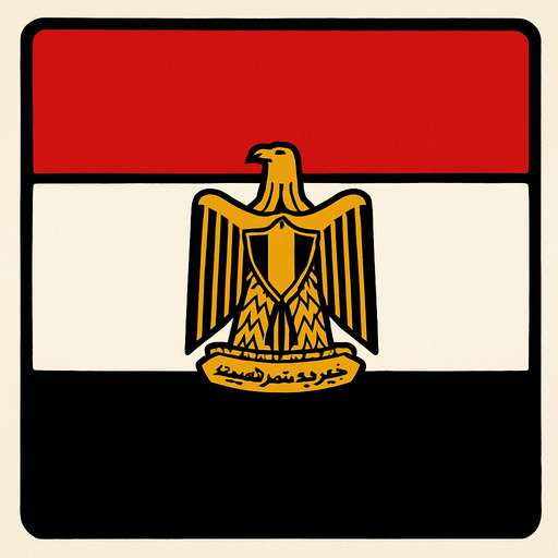egypt flag.
In-Game asset.  2d.  High contrast.  No shadows